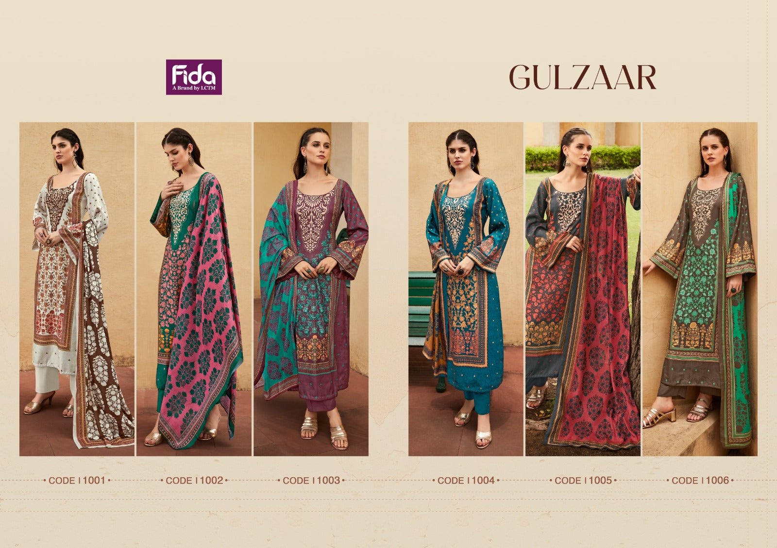 Gulzaar Fida Wool Pashmina Suits Supplier