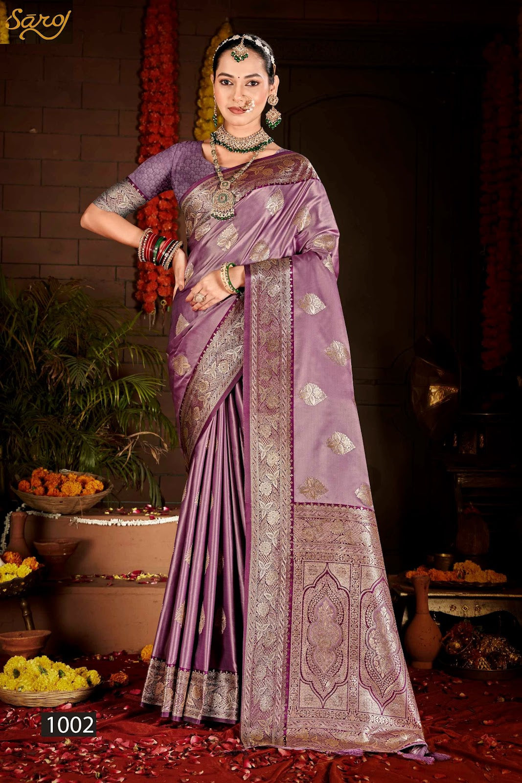 Gulzaar Satin Silk Vol 2 Saroj Sarees Manufacturer Gujarat