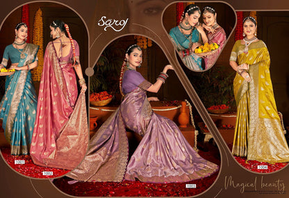 Gulzaar Satin Silk Vol 3 Saroj Sarees Supplier Gujarat