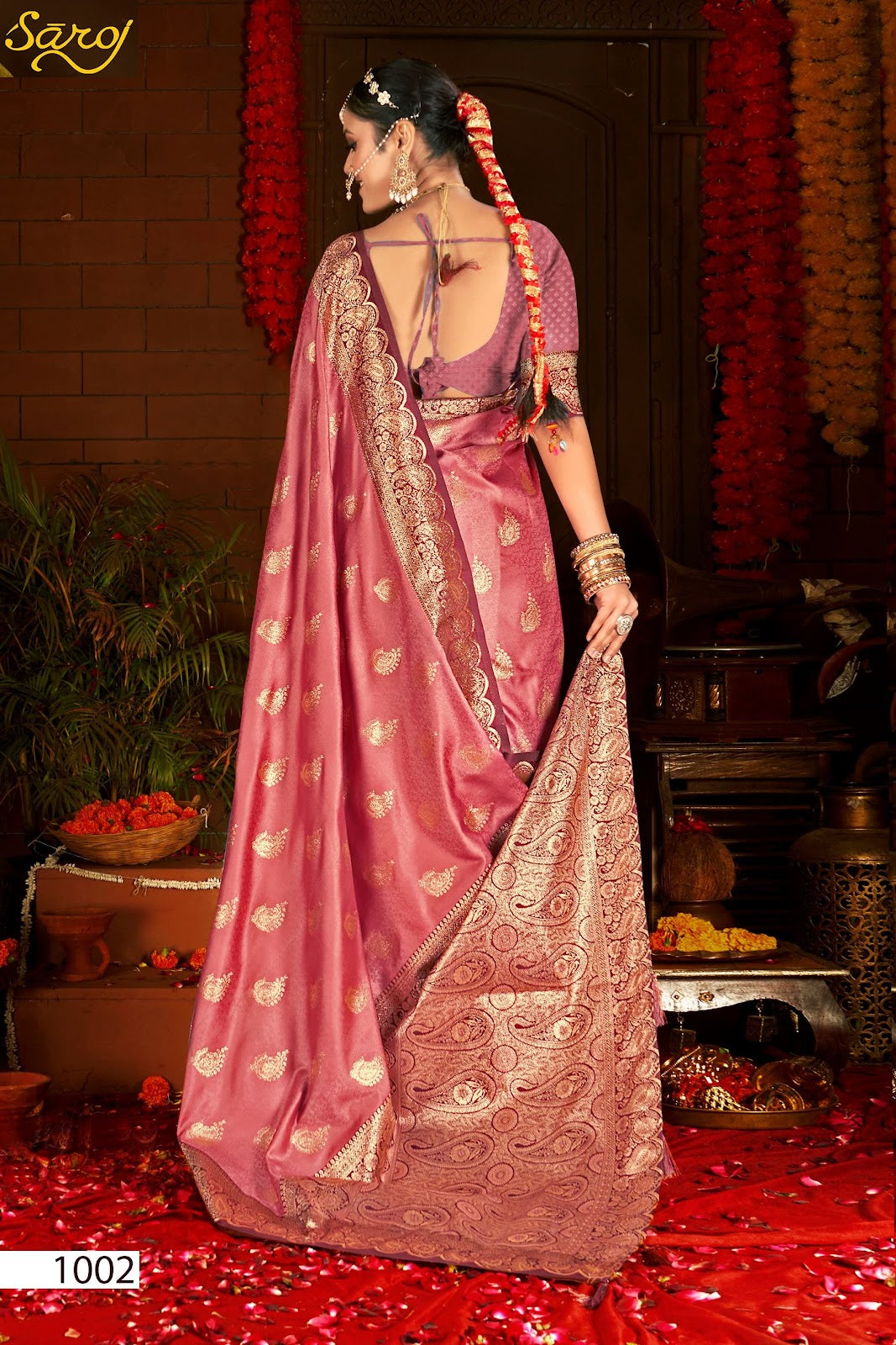 Gulzaar Satin Silk Vol 3 Saroj Sarees Supplier Gujarat