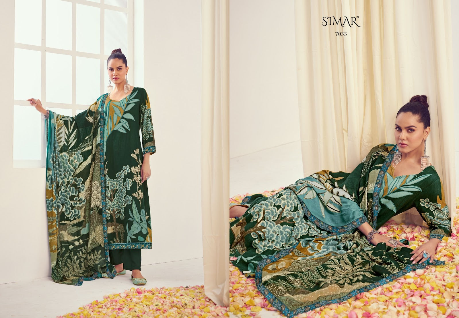 Gulzaar Simar Viscose Pant Style Suits Exporter India