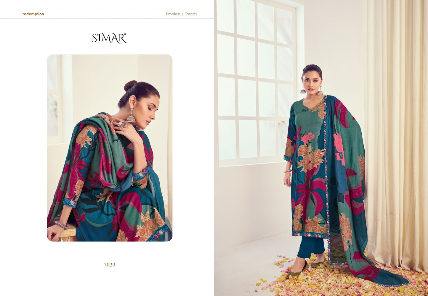 Gulzaar Simar Viscose Pant Style Suits Exporter India