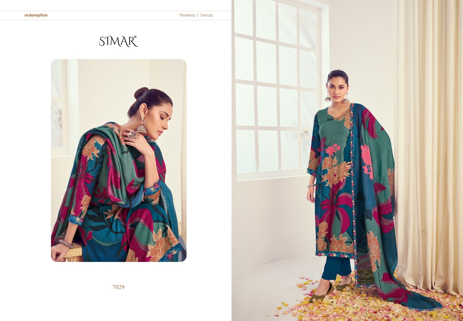 Gulzaar Simar Viscose Pant Style Suits Exporter India