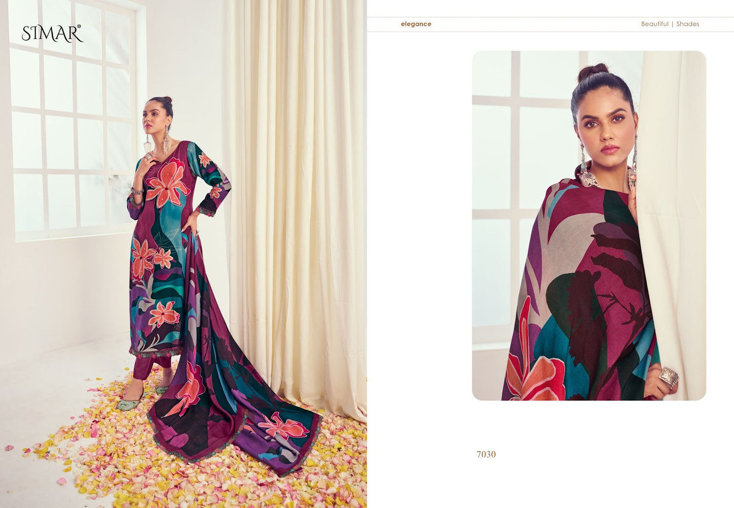 Gulzaar Simar Viscose Pant Style Suits Exporter India