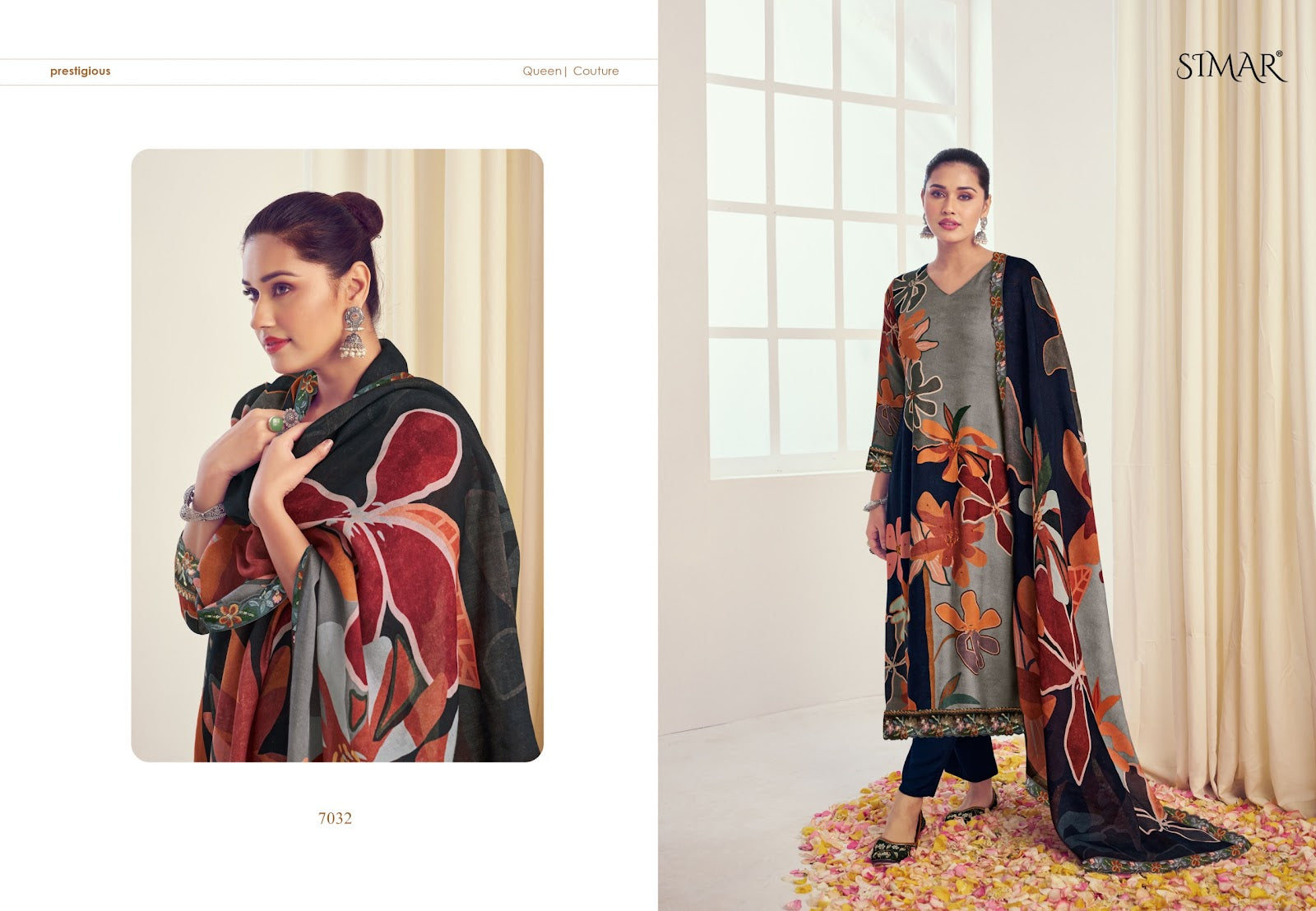 Gulzaar Simar Viscose Pant Style Suits Exporter India