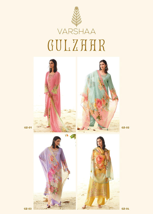Gulzaar Varshaa Viscose Chinon Pakistani Salwar Suits Wholesaler Ahmedabad