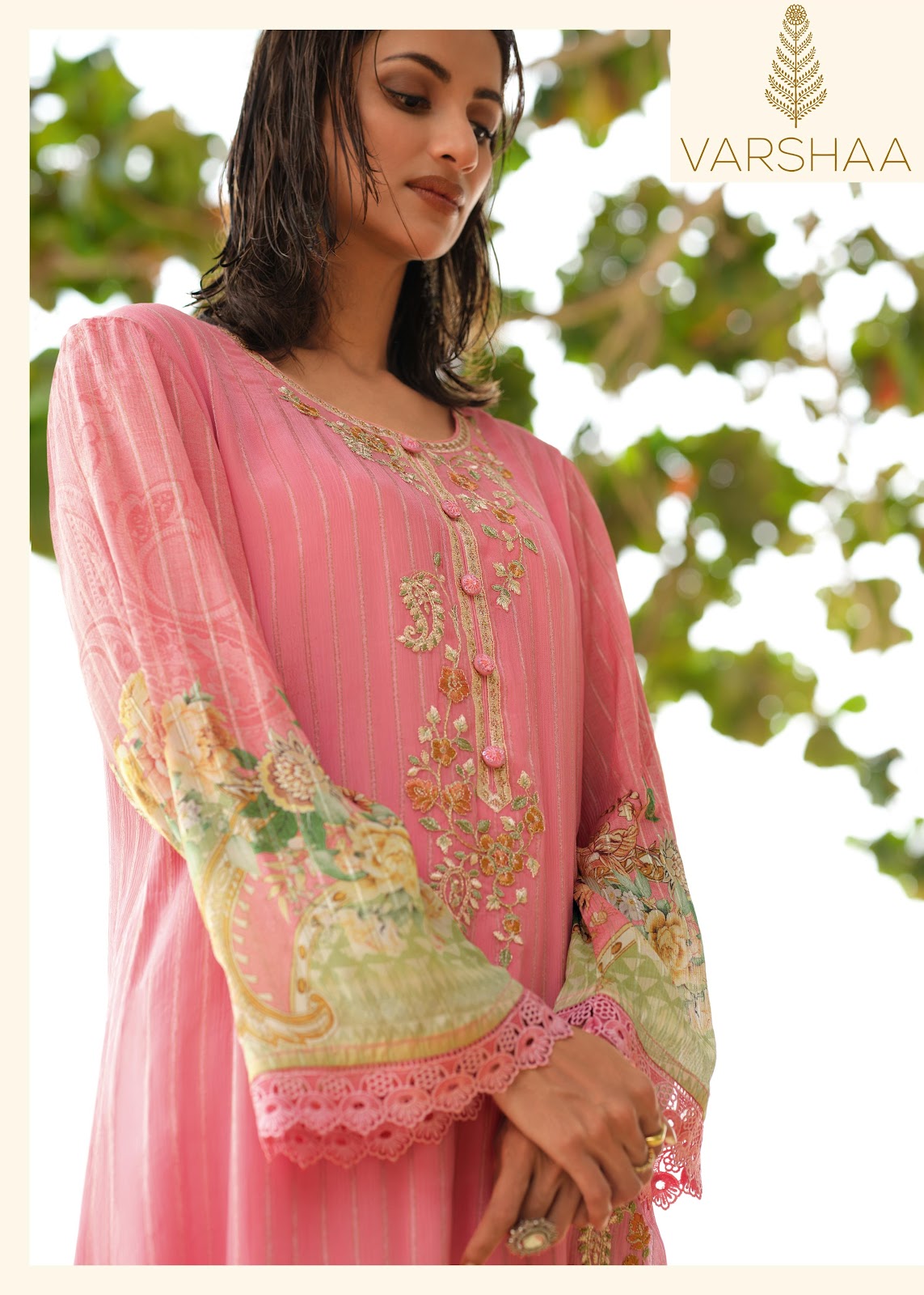 Gulzaar Varshaa Viscose Chinon Pakistani Salwar Suits Wholesaler Ahmedabad