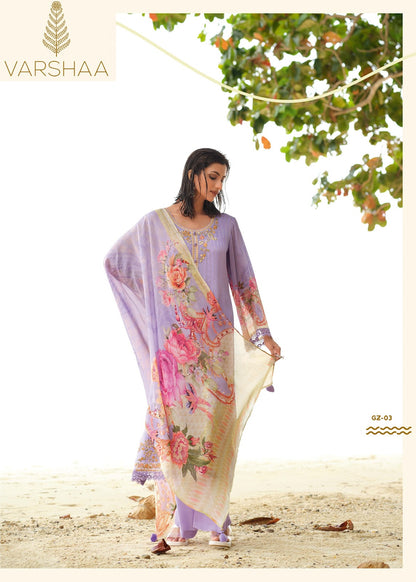 Gulzaar Varshaa Viscose Chinon Pakistani Salwar Suits Wholesaler Ahmedabad