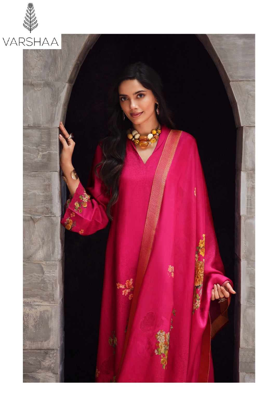 Gulzaar Varshaa Russian Silk Pant Style Suits Wholesale Rate