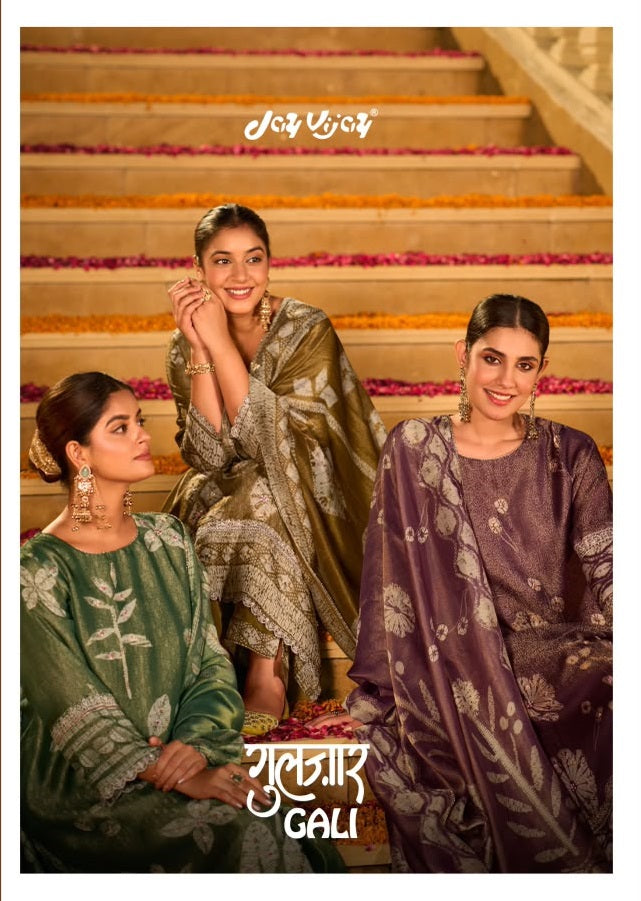Gulzar Gali Jay Vijay Organza Pant Style Suits Wholesale Price