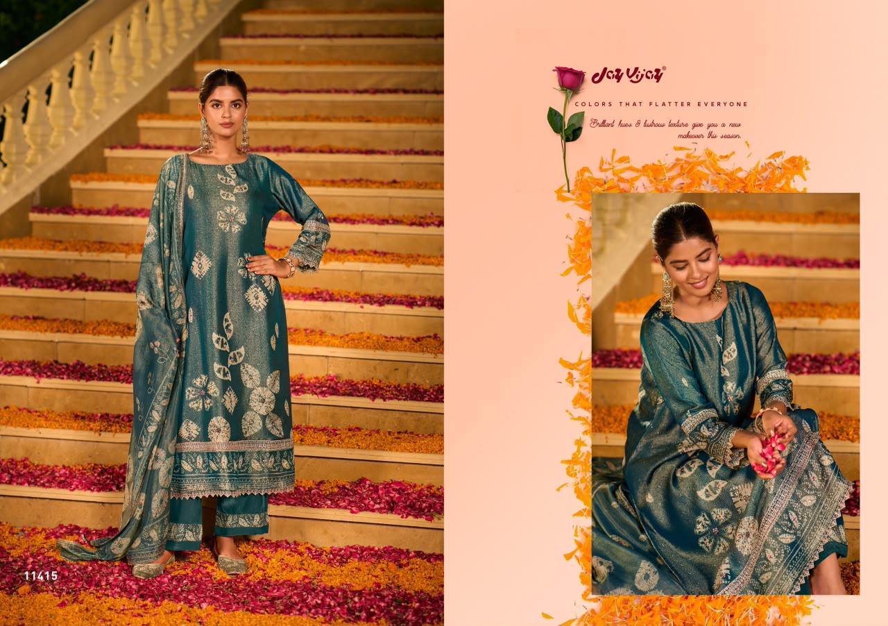 Gulzar Gali Jay Vijay Organza Pant Style Suits Wholesale Price