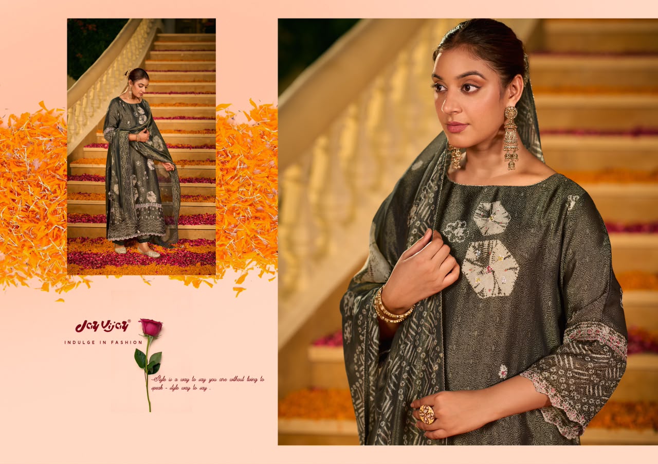 Gulzar Gali Jay Vijay Organza Pant Style Suits Wholesale Price