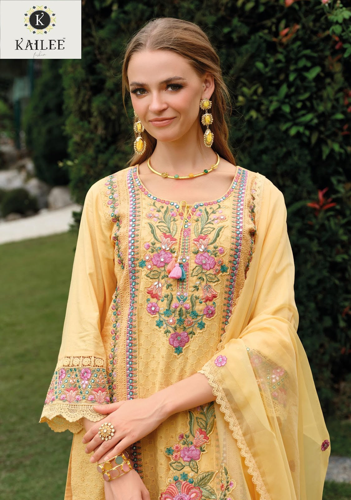 Gulzar Kailee Fashion Pure Cotton Readymade Pant Style Suits Wholesaler