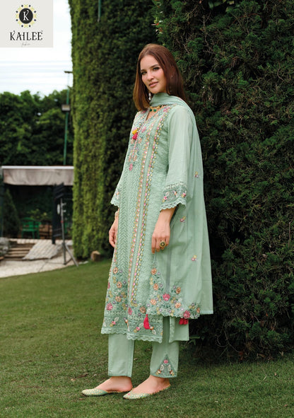 Gulzar Kailee Fashion Pure Cotton Readymade Pant Style Suits Wholesaler