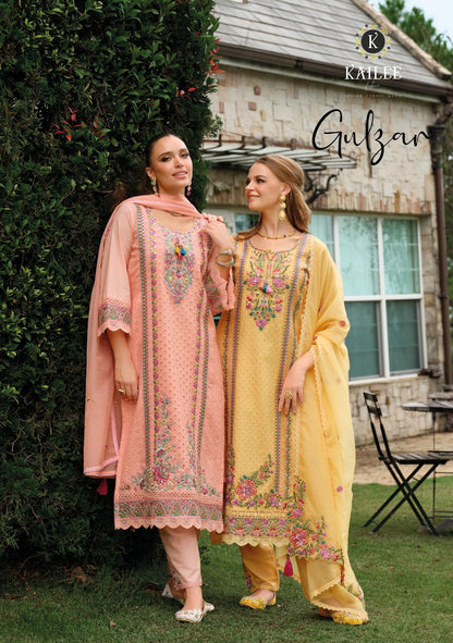 Gulzar Kailee Fashion Pure Cotton Readymade Pant Style Suits Wholesaler