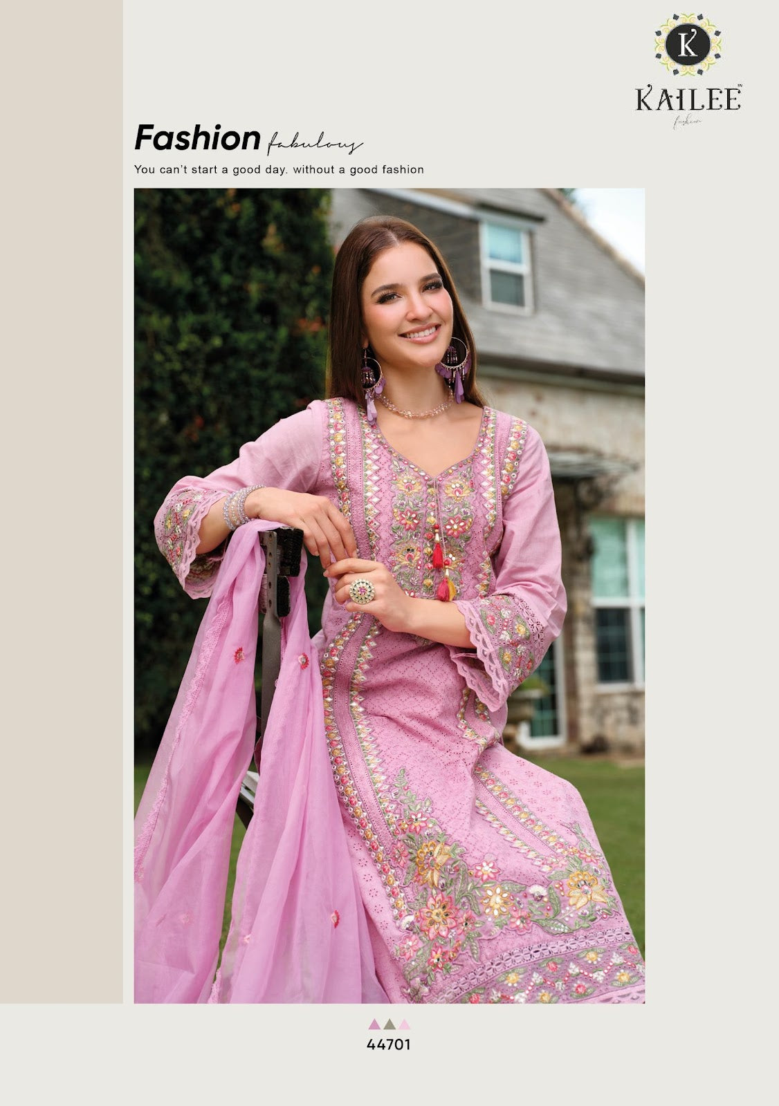 Gulzar Kailee Fashion Pure Cotton Readymade Pant Style Suits Wholesaler