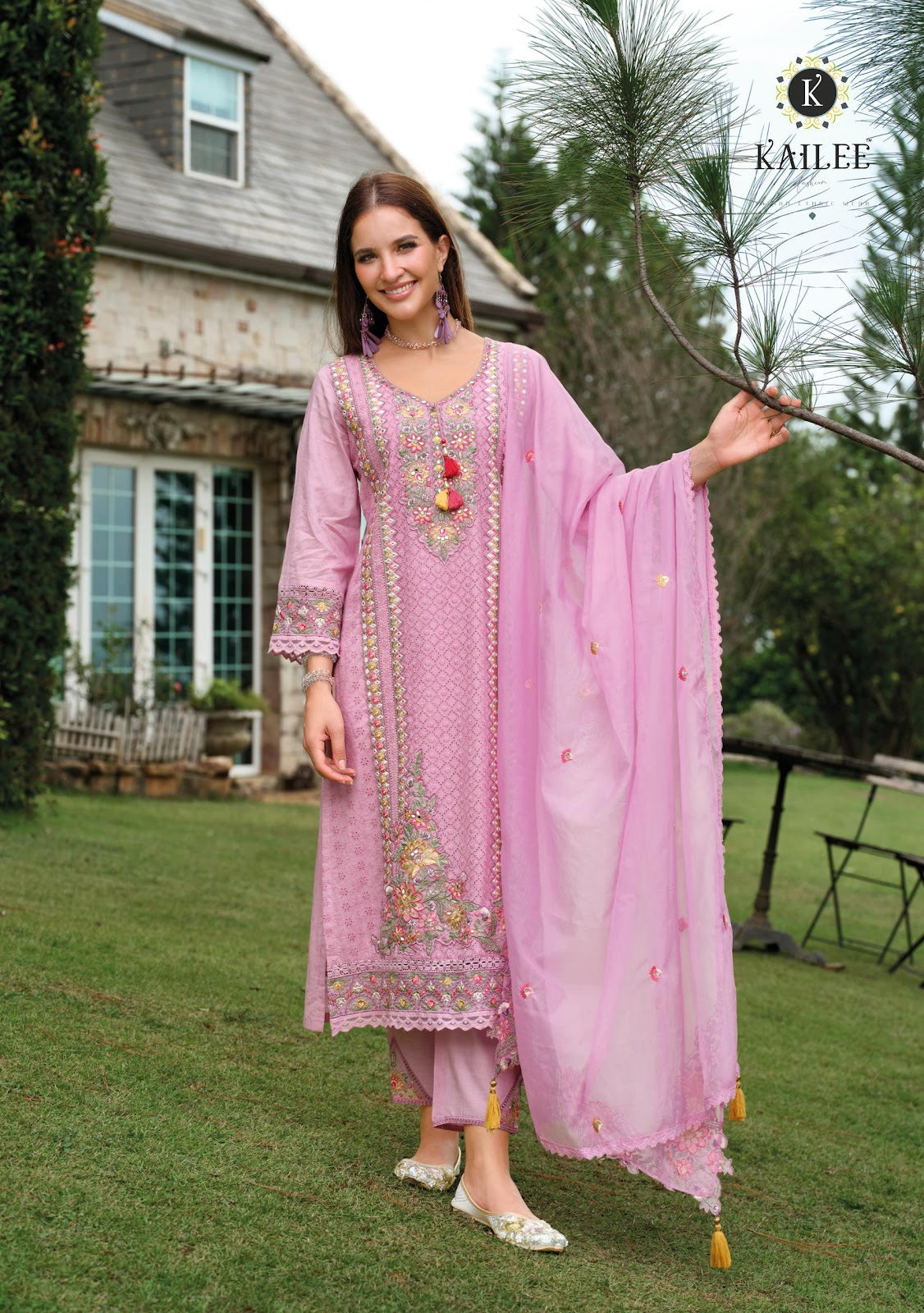 Gulzar Kailee Fashion Pure Cotton Readymade Pant Style Suits Wholesaler