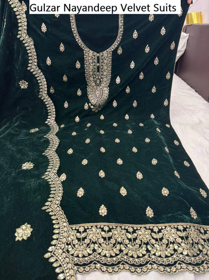 Gulzar Nayandeep Velvet Suits Wholesale Price