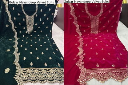 Gulzar Nayandeep Velvet Suits Wholesale Price