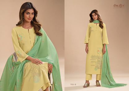 Gulzar Omtex Lawn Pant Style Suits Exporter Ahmedabad