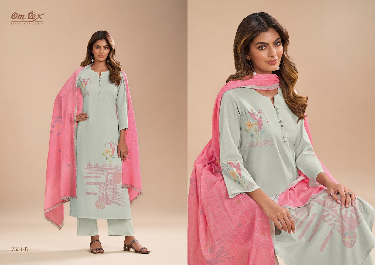 Gulzar Omtex Lawn Pant Style Suits Exporter Ahmedabad