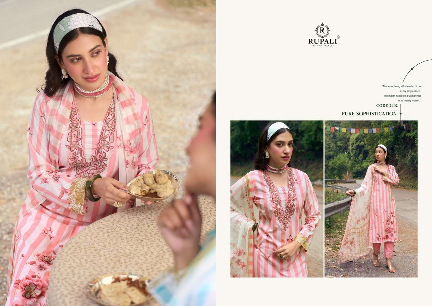 Gulzar Rupali Cambric Lawn Pakistani Salwar Suits Exporter India