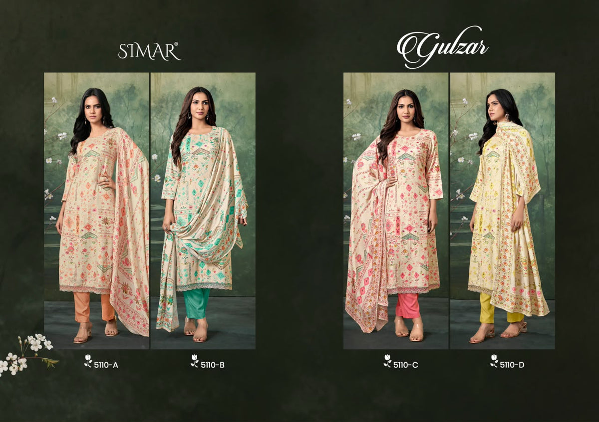 Gulzar Simar Viscose Pashmina Suits Exporter India