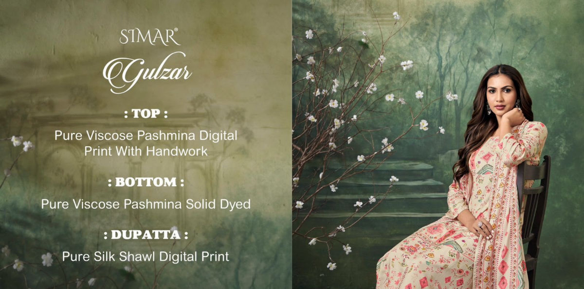 Gulzar Simar Viscose Pashmina Suits Exporter India