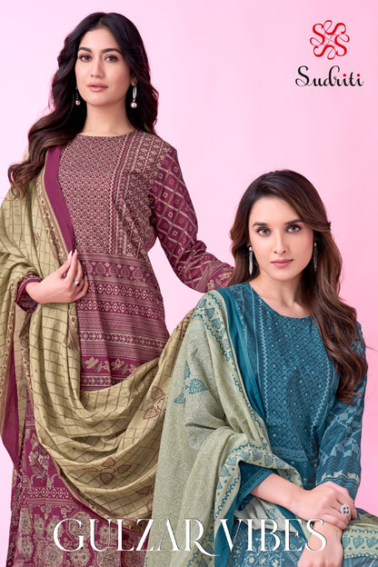 Gulzar Vibes Sudriti Sahiba Pure Cotton Pant Style Suits Wholesale Rate