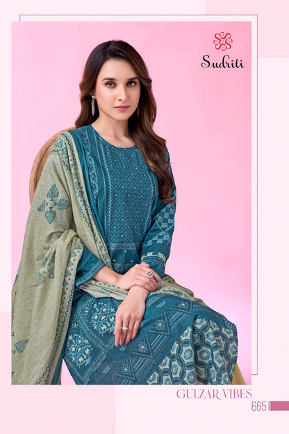 Gulzar Vibes Sudriti Sahiba Pure Cotton Pant Style Suits Wholesale Rate