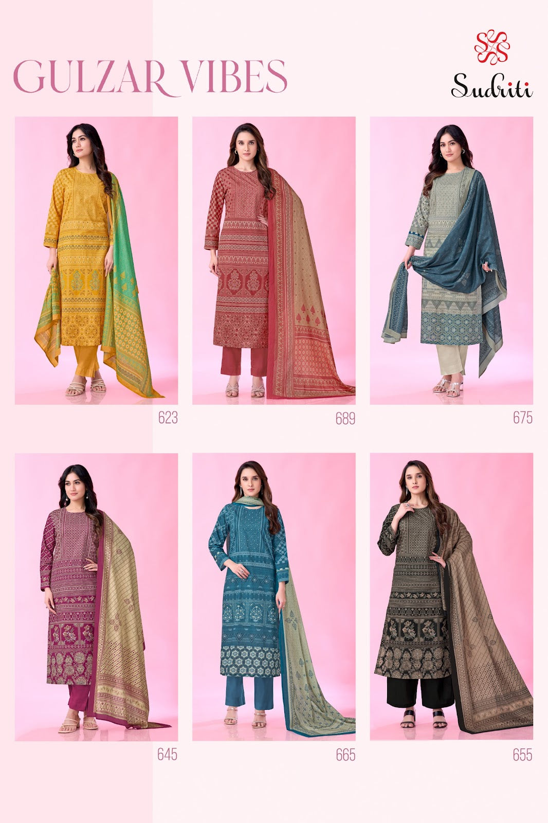 Gulzar Vibes Sudriti Sahiba Pure Cotton Pant Style Suits Wholesale Rate