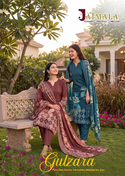 Gulzara Jaimala Pure Zam Karachi Readymade Suits Wholesaler India