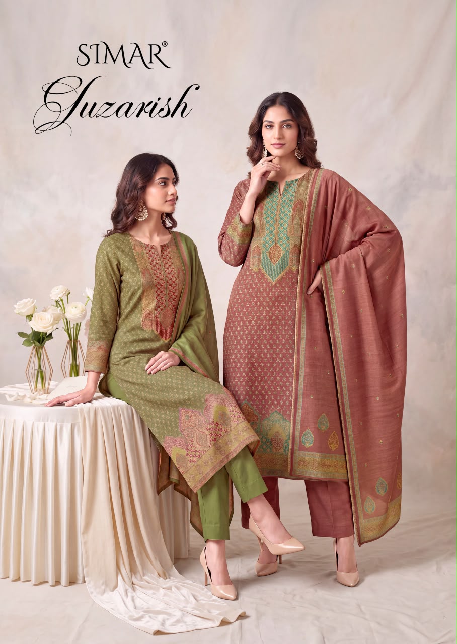 Gulzarish Simar Jacquard Pant Style Suits Wholesale Rate