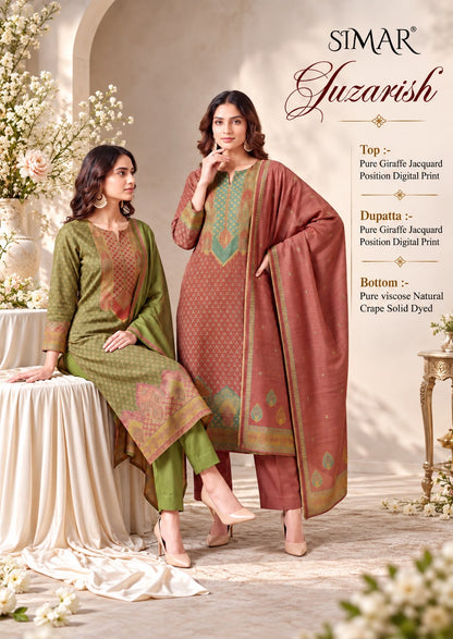 Gulzarish Simar Jacquard Pant Style Suits Wholesale Rate