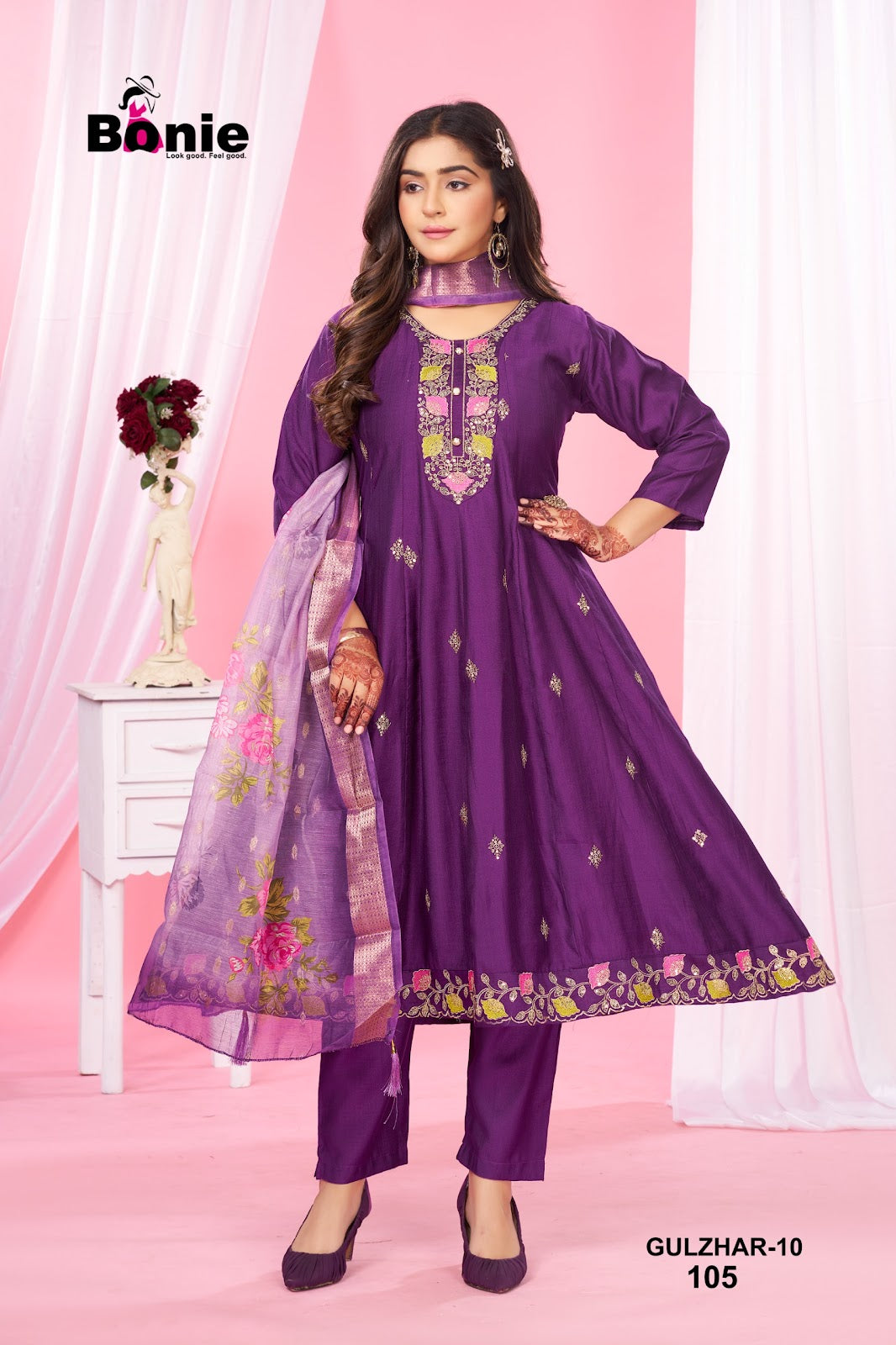 Gulzhar Bonie Vatican Readymade Anarkali Suits Wholesale Price