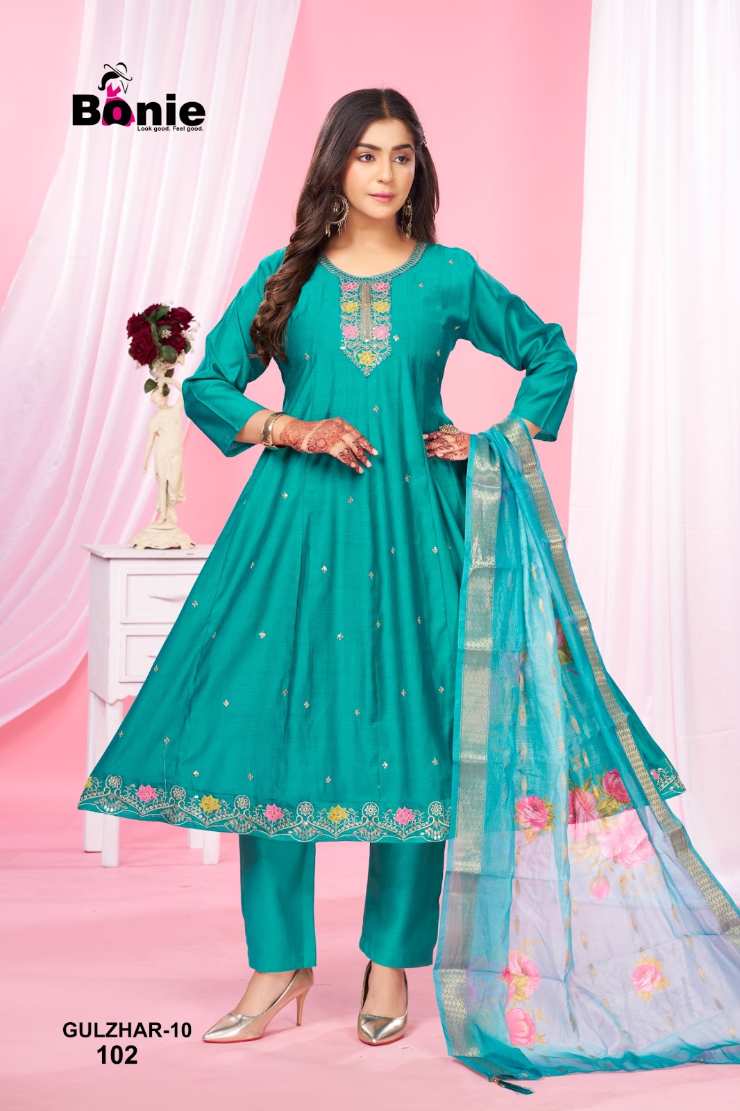 Gulzhar Bonie Vatican Readymade Anarkali Suits Wholesale Price