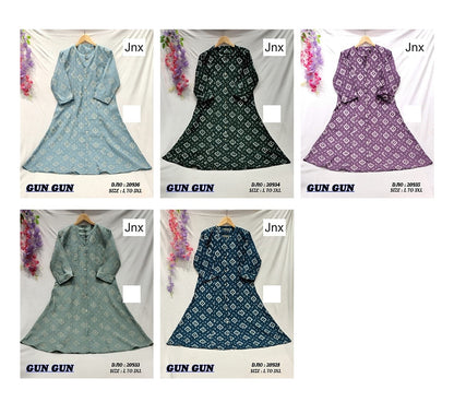 Gun Gun 1810 Jnx Roman Kurti With Pocket Wholesaler