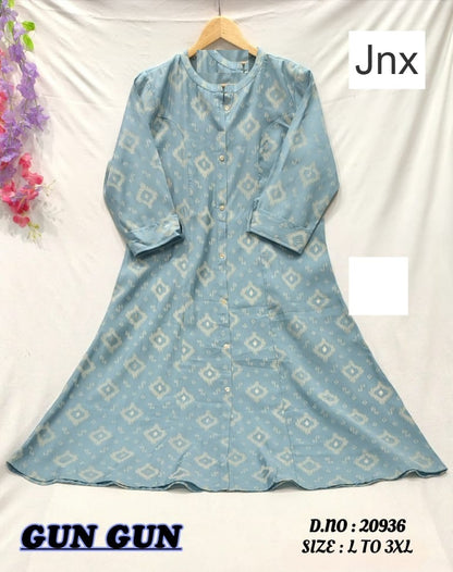 Gun Gun 1810 Jnx Roman Kurti With Pocket Wholesaler