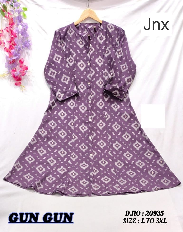 Gun Gun 1810 Jnx Roman Kurti With Pocket Wholesaler