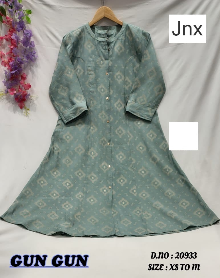 Gun Gun Jnx Roman Kurti With Pocket Exporter Ahmedabad