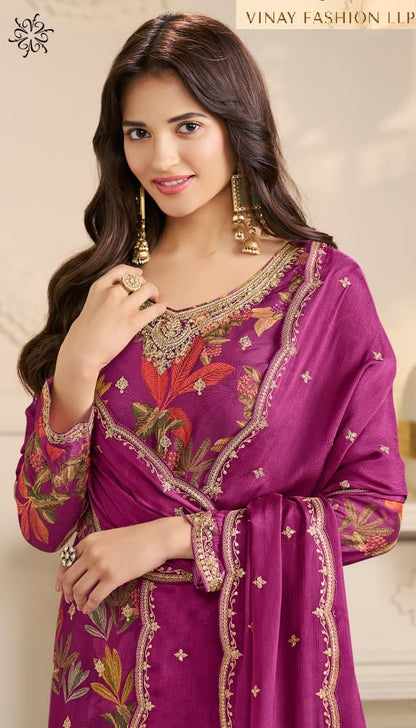Gun Gun Kuleesh Vinay Fashion Llp Chinon Pant Style Suits Wholesaler Ahmedabad