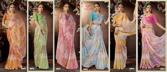 Gunakshi Vallabhi Prints Georgette Sarees Exporter