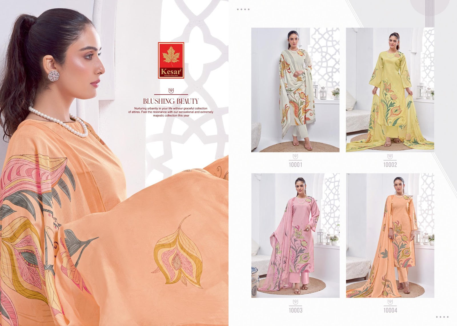 Gunj Kesar Cambric Pant Style Suits Manufacturer India