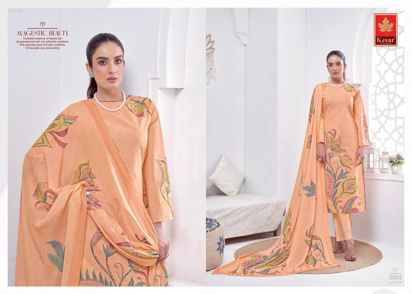 Gunj Kesar Cambric Pant Style Suits Manufacturer India