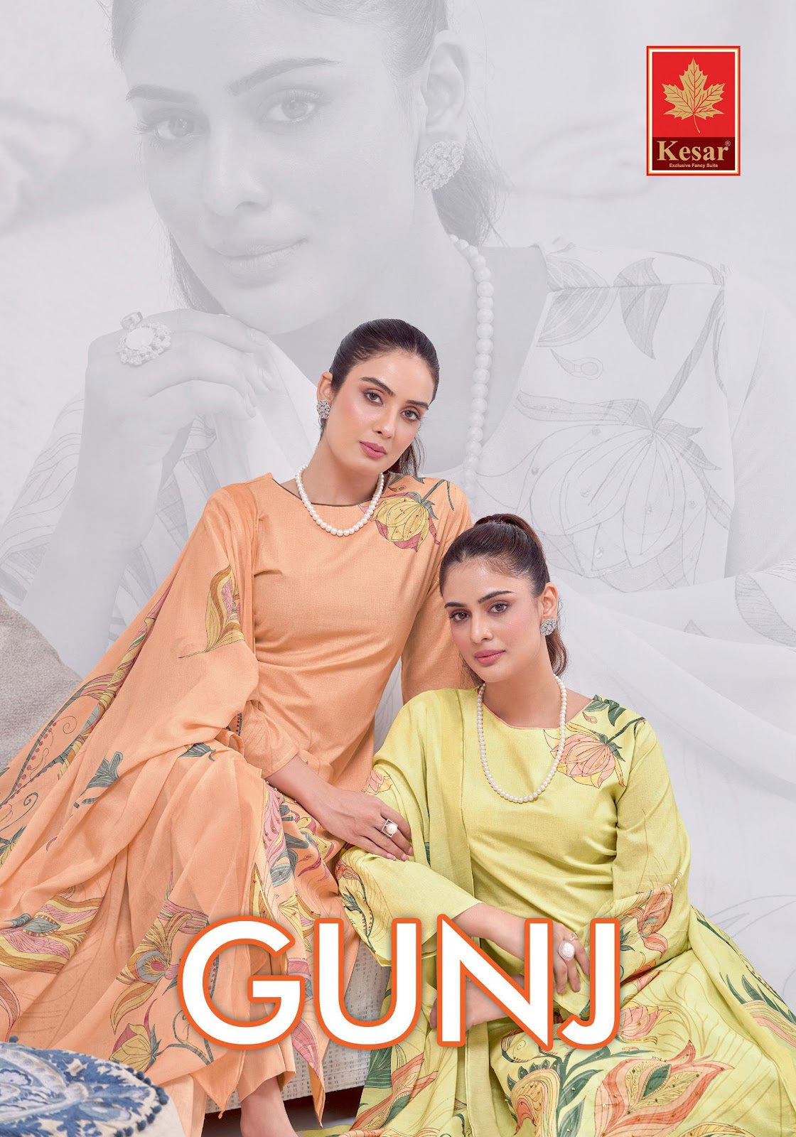 Gunj Kesar Cambric Pant Style Suits Manufacturer India
