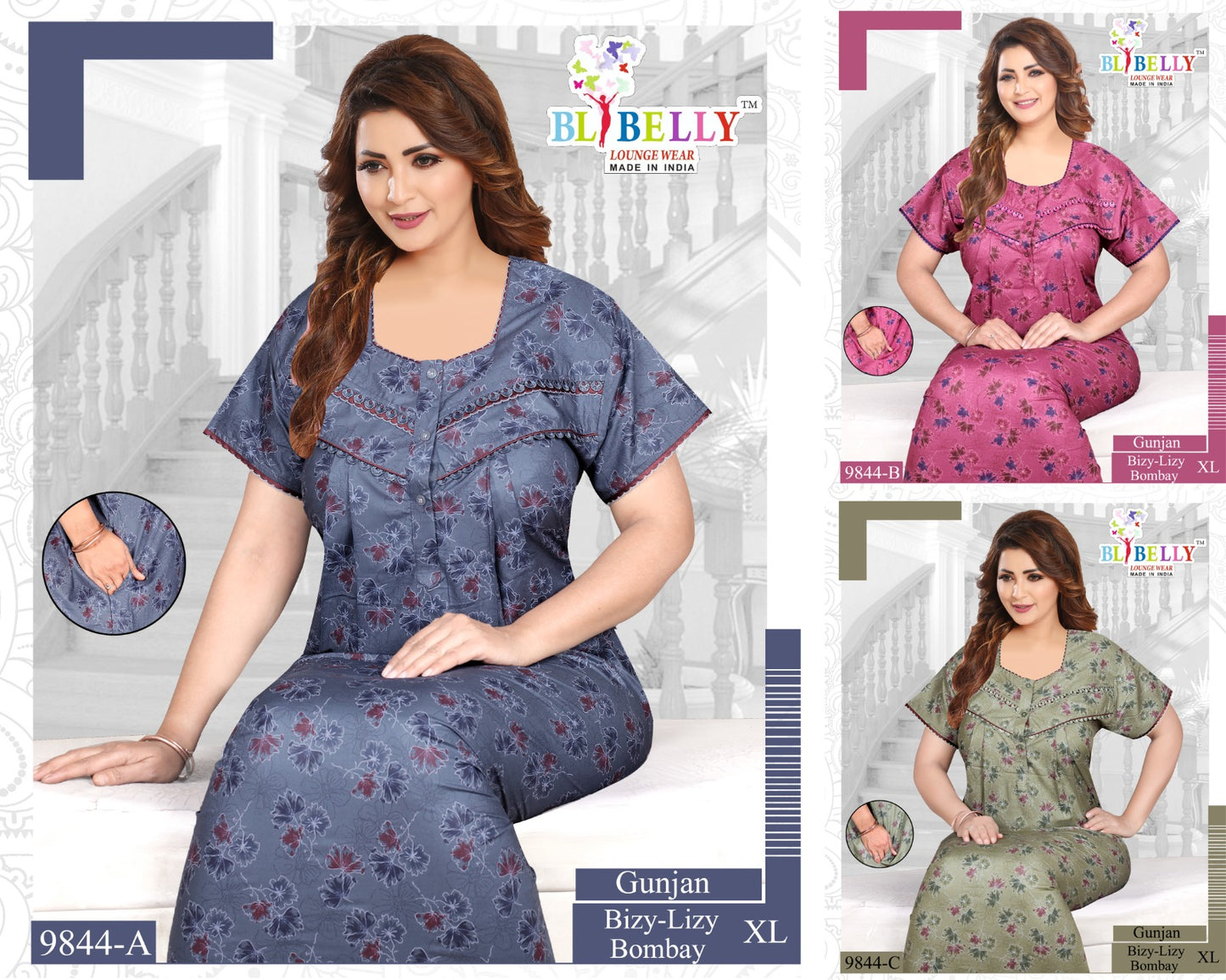 Gunjan Belly Bombay Night Gowns Wholesale