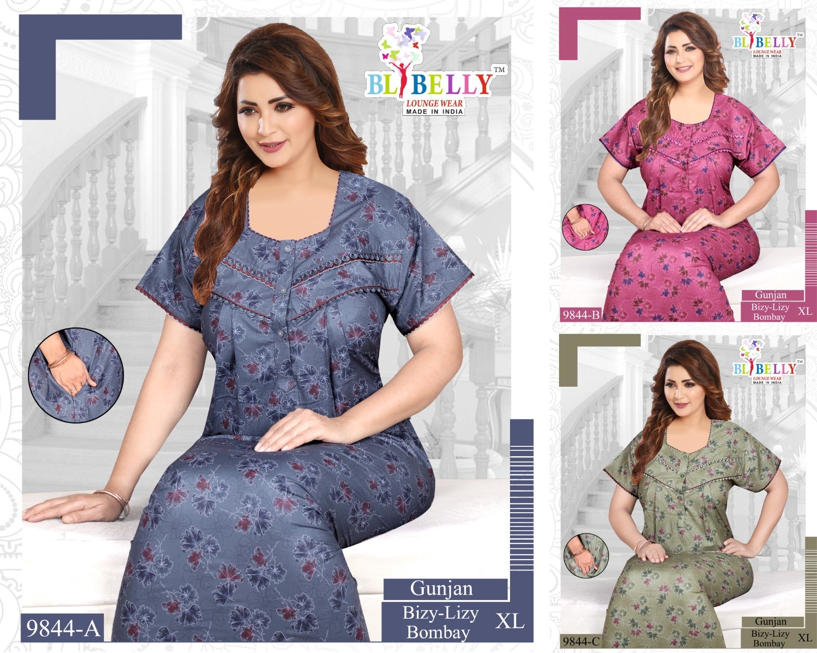 Gunjan Belly Bombay Night Gowns Wholesale