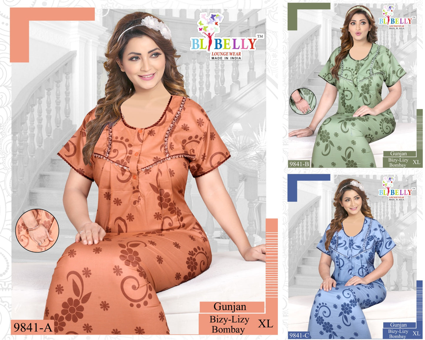 Gunjan Belly Bombay Night Gowns Wholesale