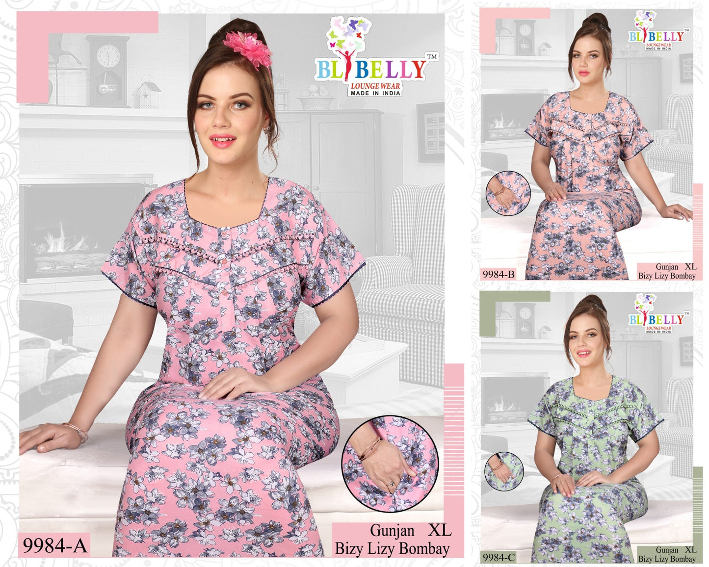 Gunjan Belly Bombay Night Gowns Wholesale