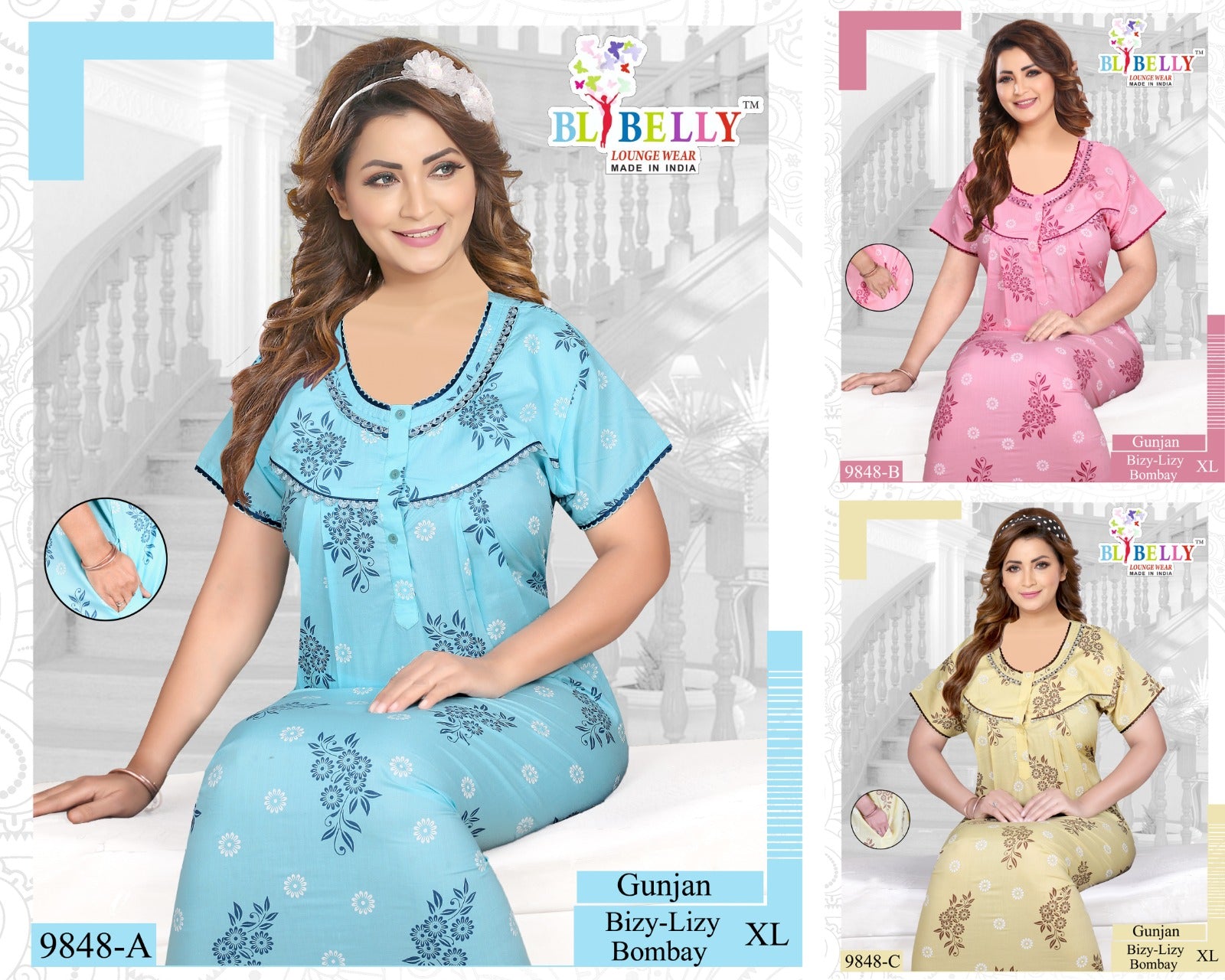 Gunjan Belly Bombay Night Gowns Wholesale